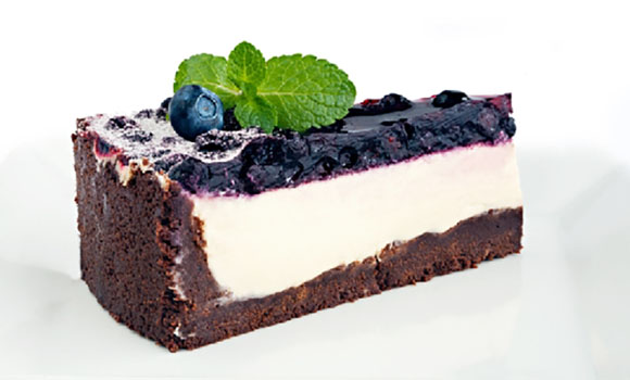Borůvkový cheesecake
